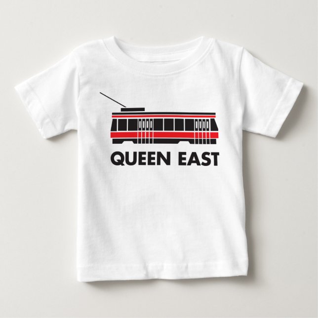 Queen East (Toronto) Streetcar Baby T-shirt (Vorderseite)