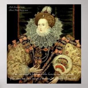 Queen Elizabeth 1 Liebes-/Ehren-Liebeszitate Poste Poster