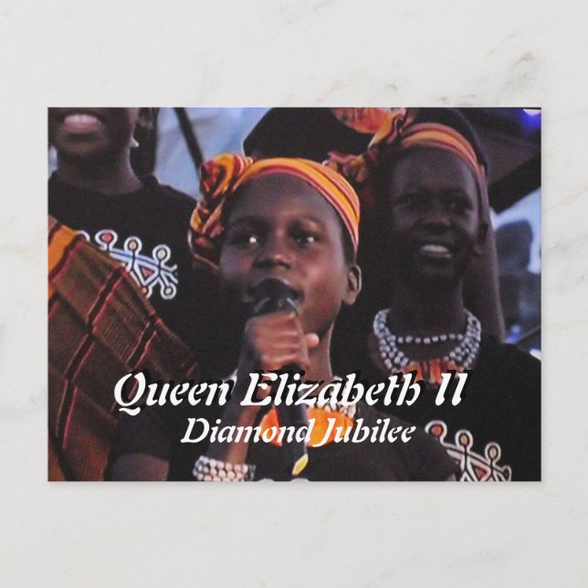 Queen Elizabeth Diamond Jubilee Konzert Postkarte (Vorderseite)