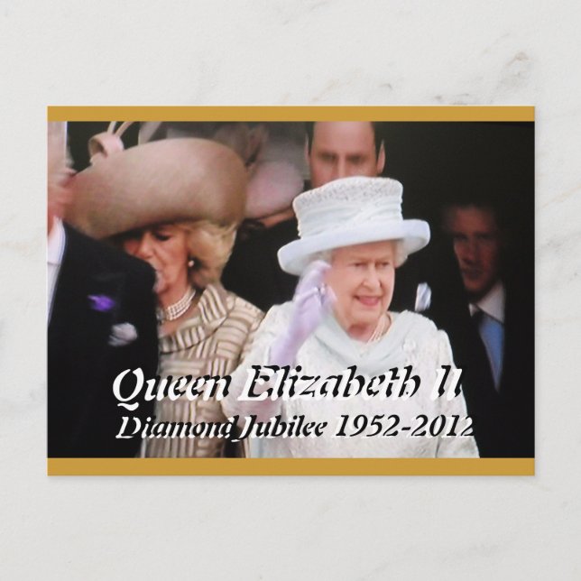 Queen Elizabeth Diamond Jubilee Porträt Postkarte (Vorderseite)