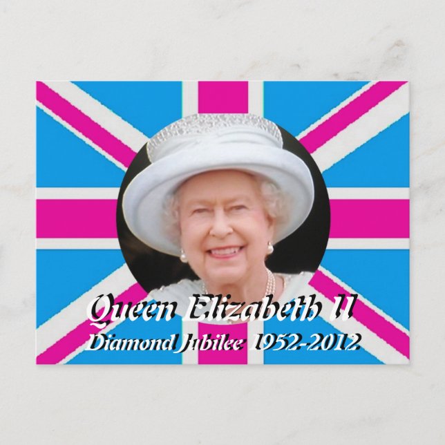 Queen Elizabeth Diamond Jubilee Porträt Postkarte (Vorderseite)