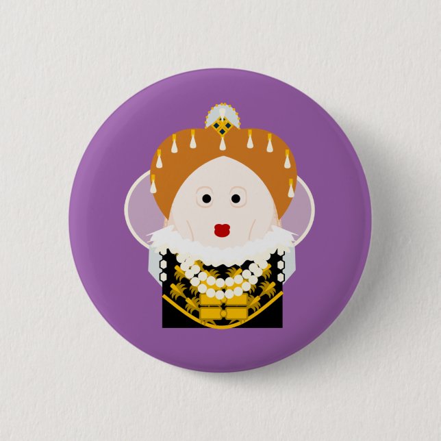 Queen Elizabeth I Button (Vorderseite)