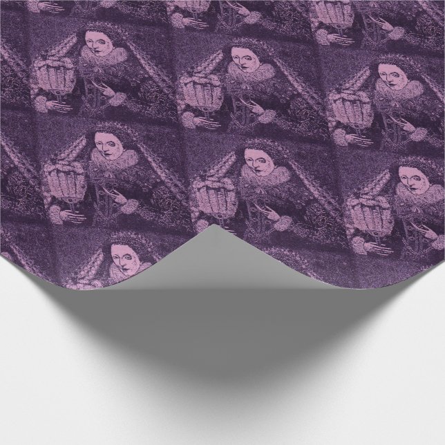 Queen Elizabeth I. im Lavendel Geschenkpapier (Ecke)