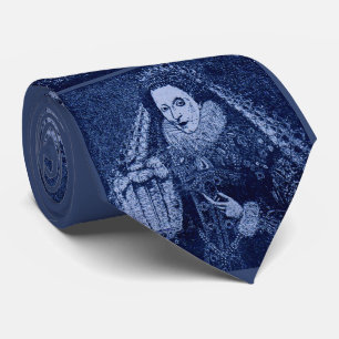 Queen Elizabeth I in blue print Krawatte