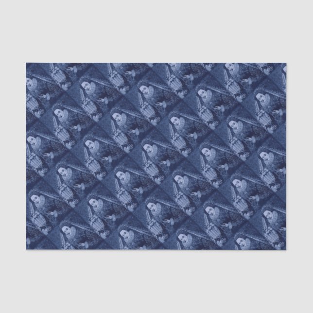 Queen Elizabeth I in blue print Seidenpapier (Vorderseite)