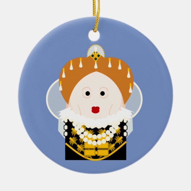 Queen Elizabeth I Keramik Ornament (Vorne)