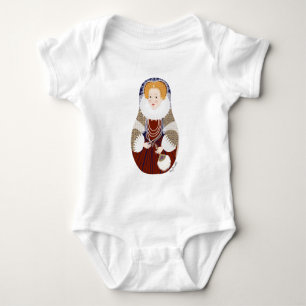 Queen Elizabeth I Matryoshka Baby Bodysuit Strampler