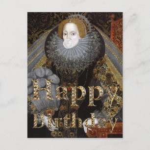 Queen Elizabeth I weißer Kaugummi Alles Gute zum G Postkarte