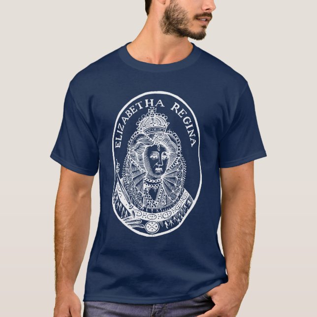 Queen Elizabeth I Woodcut Portrait T-Shirt (Vorderseite)