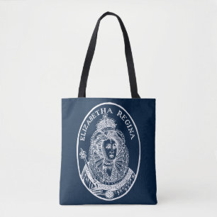 Queen Elizabeth I Woodcut Portrait Tasche