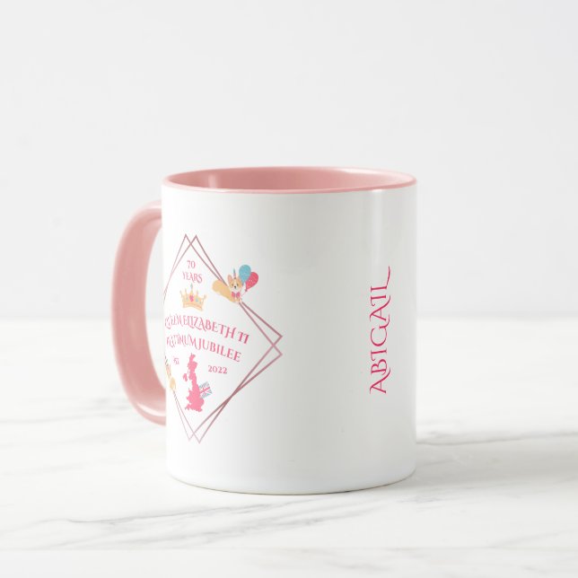 Queen Elizabeth II | Queen's Platinum Jubilee 2022 Tasse (Vorderseite Links)