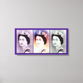 Queen Elizabeth II Trio Leinwanddruck