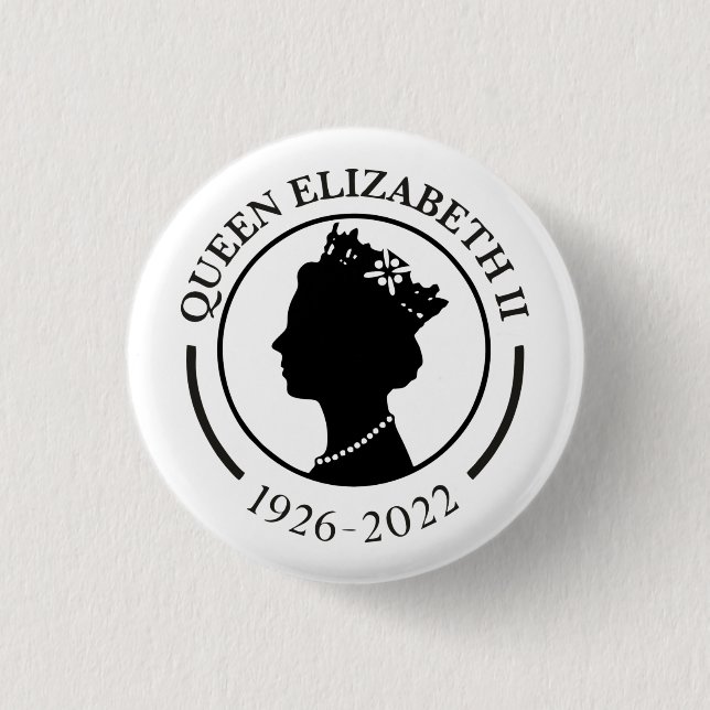 Queen Elizabeth ll Gedenkschaltfläche Abzeichen Button (Vorderseite)