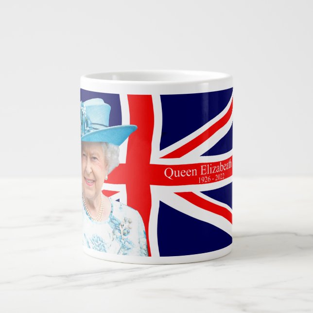 Queen Elizabeth ll Jumbo-Tasse (Vorderseite)
