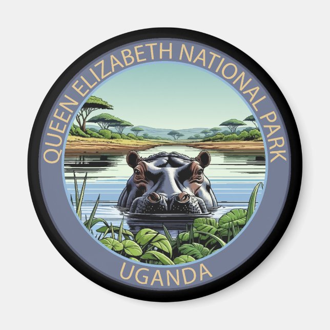 Queen Elizabeth National Park Uganda Magnet (Vorne)