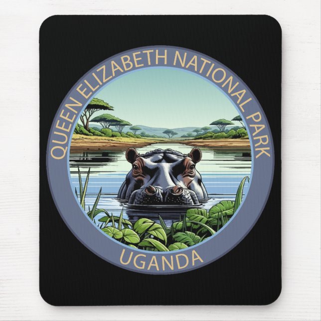 Queen Elizabeth National Park Uganda Mousepad (Vorne)