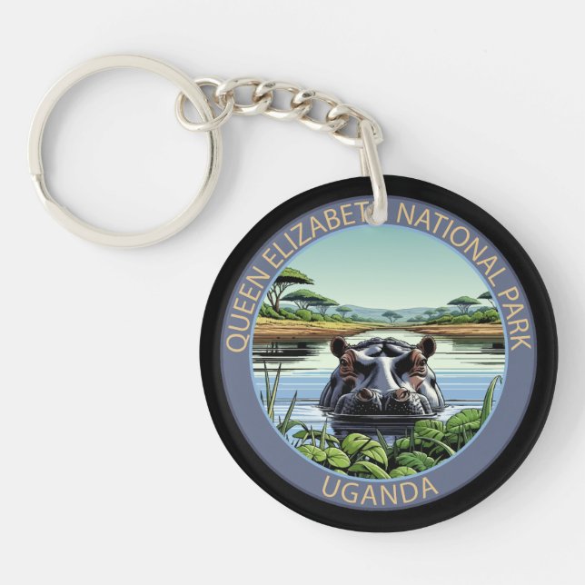 Queen Elizabeth National Park Uganda Schlüsselanhänger (Vorderseite)