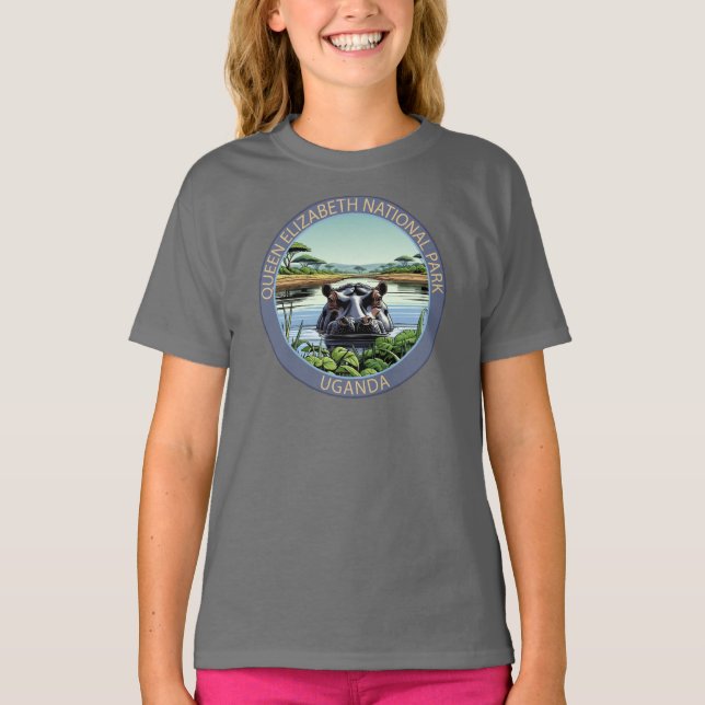 Queen Elizabeth National Park Uganda T-Shirt (Vorderseite)