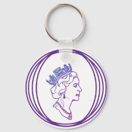 Queen Elizabeth Profile Schlüsselanhänger