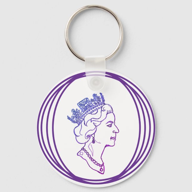 Queen Elizabeth Profile Schlüsselanhänger (Rückseite)