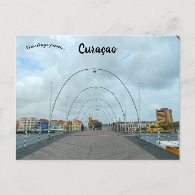 Queen Emma Bridge Willemstad Curaçao Postkarte (Vorderseite)