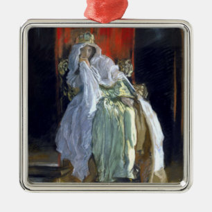 Queen Gertrude (von Edwin Austin Abbey) Ornament Aus Metall