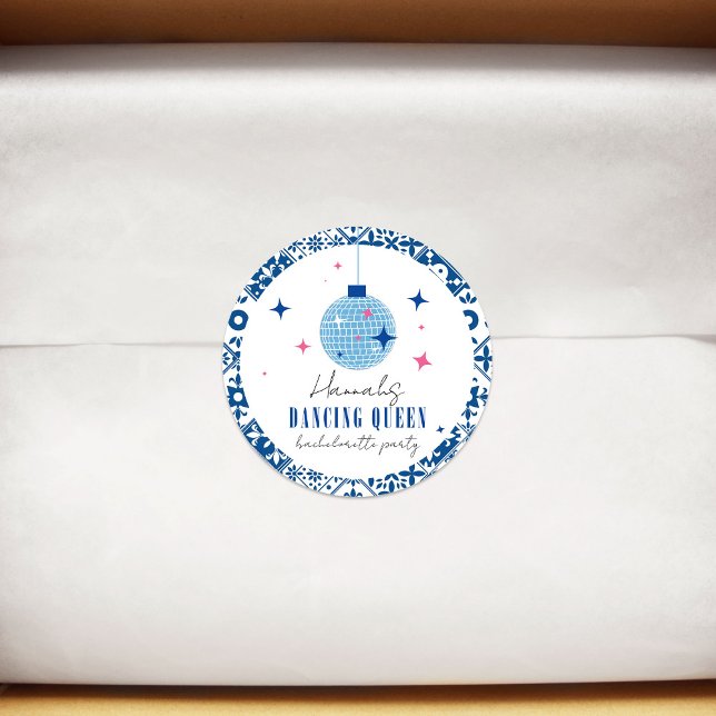 Queen greek Musical Disco Bacheloretto Runder Aufkleber (Von Creator hochgeladen)