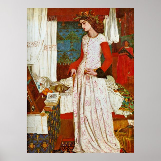 Queen Guinevere von William Morris Poster (Vorne)