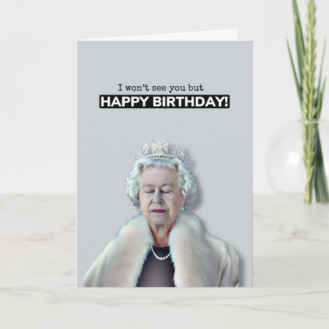 Queen Happy Birthday Karte (Vorderseite)