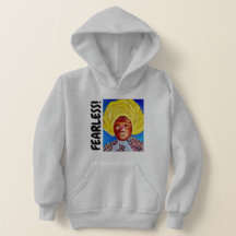 Queen Harriet Tubman Girls FEARLESS Hoodie - Gry