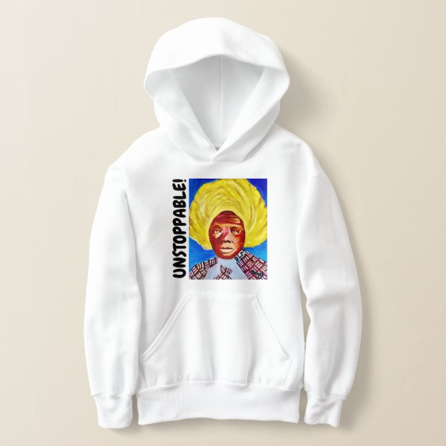 Queen Harriet Tubman Kids Unstopp Blu Unisx Hoodie (Ablage )