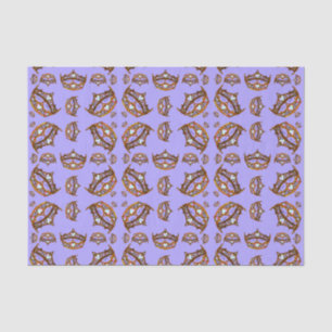 Queen Hearts Gold Crowns Tiaras periwinkle Gewebe Seidenpapier