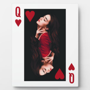 Queen Hearts Jeu Carte Saint Valentin Plaque photo