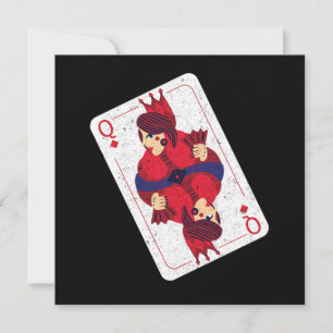 Queen Hearts Jouer aux cartes Casino Poker Jeu cad