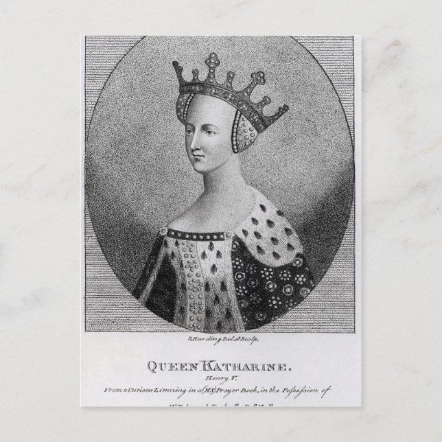 Queen Katherine pub. 1792 Postkarte (Vorderseite)
