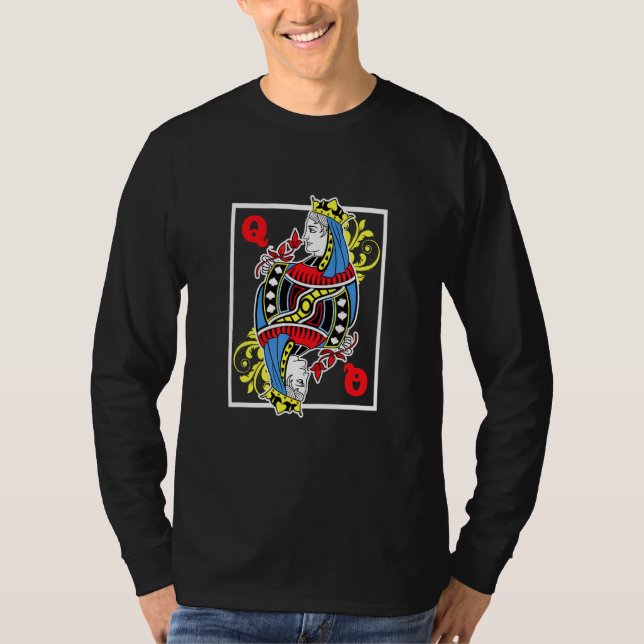 Queen King Cards Bluffly Playing Ranking Kartenspi T-Shirt (Vorderseite)