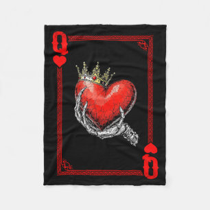 Queen King Of Hearts Spielkarten-Paar passend Fleecedecke