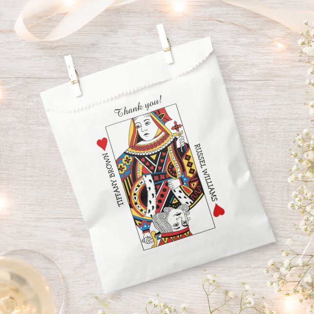 Queen & King of Hearts Wedding Geschenktütchen (Ausgeschnitten)