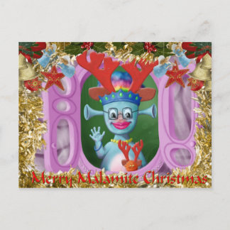 Queen Mabel & Cedric. Frohe Weihnachten! Feiertagspostkarte