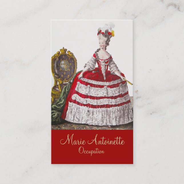 Queen Marie Antoinette ~ Visitenkarte (Vorderseite)