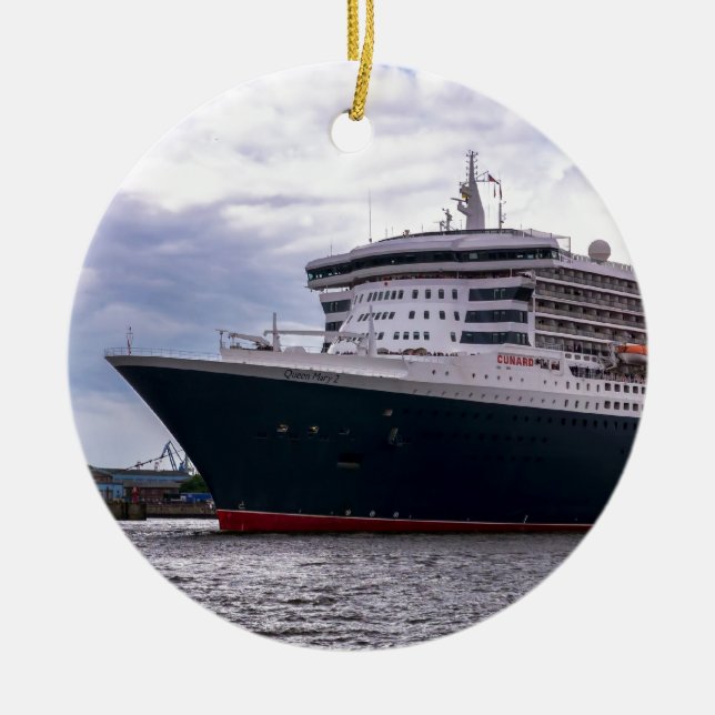 Queen Mary II in Hamburg-Hafen Keramikornament (Vorne)