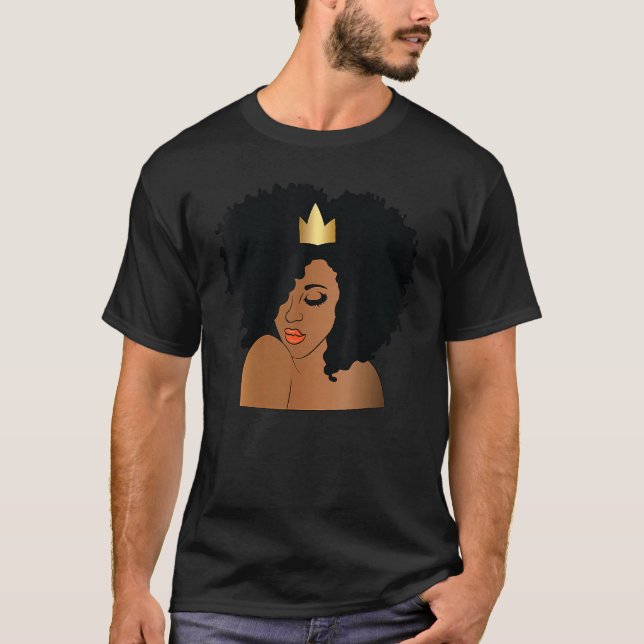 Queen Melanin Black History Month African American T-Shirt (Vorderseite)