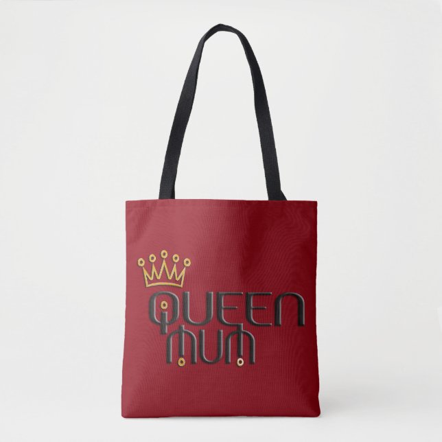 Queen Mum mit Kronen + dein Backgr. Ideen Tasche (Vorderseite)