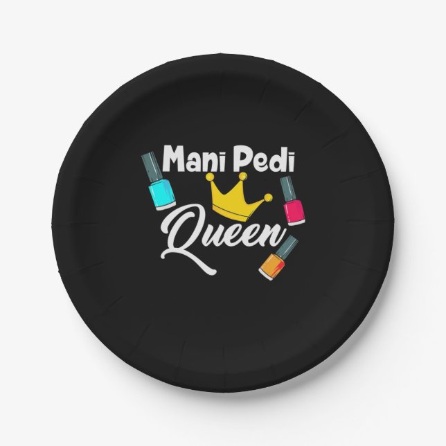 Queen Nail Artist Pappteller (Vorderseite)
