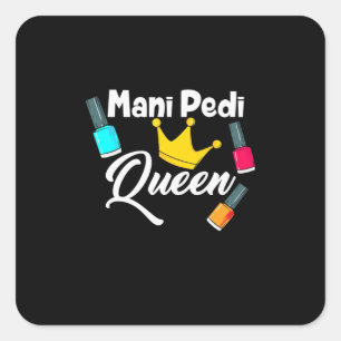 Queen Nail Artist Quadratischer Aufkleber