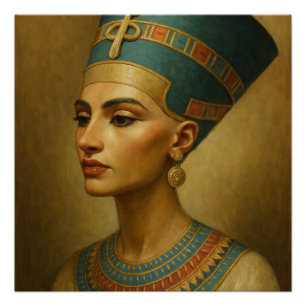 Queen Nefertiti Poster - Klassische ägyptische Ele
