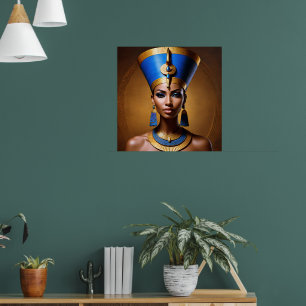 "Queen Nefertiti" Schöne antike afrikanische König Poster