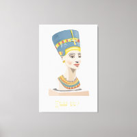 Queen Nefertiti und Cartouche rechteckiges Poster.