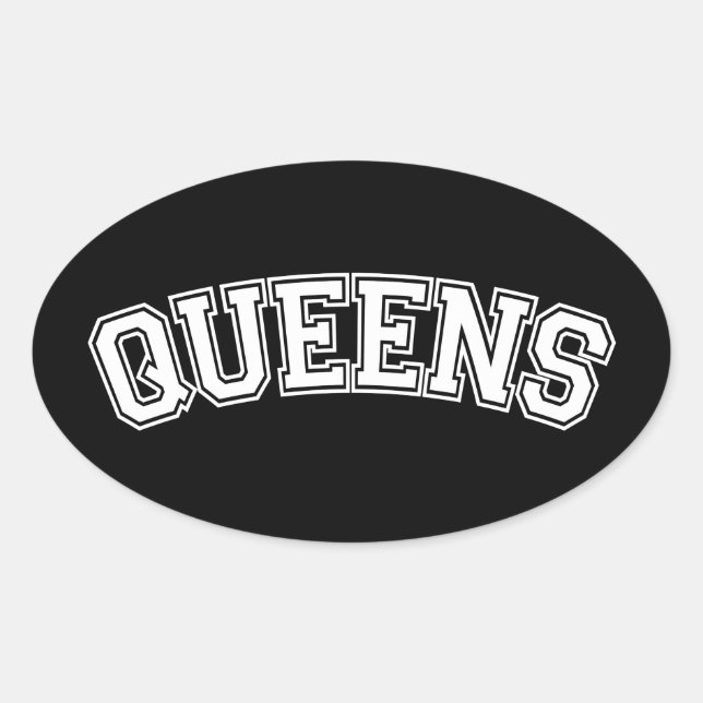 QUEEN, NYC OVALER AUFKLEBER (Vorderseite)