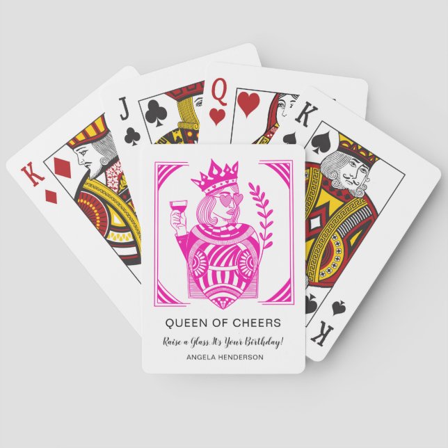 Queen of Cheers Birthday Playing Cards | Raise Spielkarten (Rückseite)